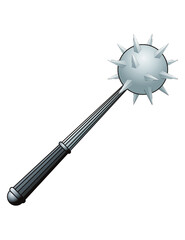 Mace with spikes ancient weapon vector
