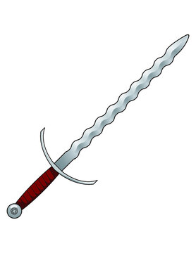 Curved Sword Falange Weapon Vector