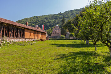 Fototapeta na wymiar Medieval Orthodox Ravanica monastery of Ascension of Jesus, Serbia
