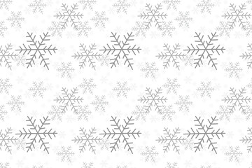 Vector background icon seamless pattern of cartoon snowflakes. Snowflakes of all shapes and forms. Snowflake design for the winter. Winter elements of blue Christmas cold flakes crystal.