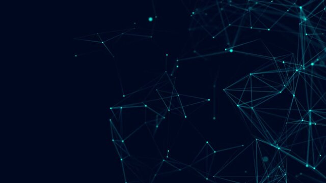 Network connection structure. Digital background with dots and lines. Big data visualization. 3D rendering.