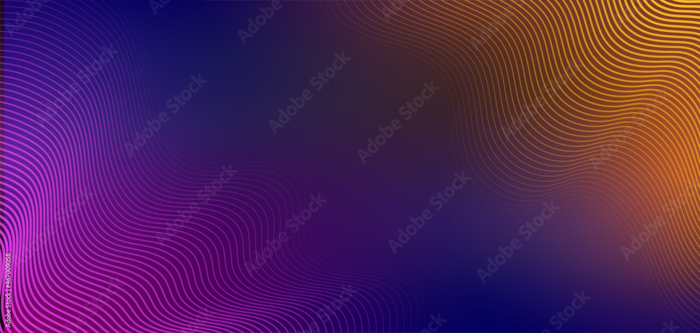 Aufkleber Vector abstract colorful flowing wave lines background. Design element for presentation. website template