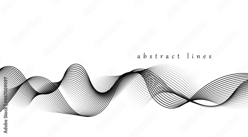 Poster vector abstract flowing wave lines background. design element for presentation. website template