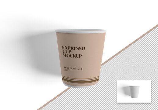 Mock Up of an Expresso Paper Cup