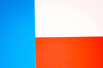Graphic background of rectangles - three colors: red, white, blue.