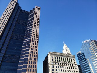 Tall Buildings in Downtown Columbus, Ohio - obrazy, fototapety, plakaty