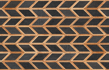 Seamless wooden background with repeat geometric pattern. Decorative wooden grid panel.