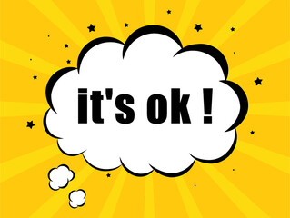 it's ok in yourself in yellow bubble background