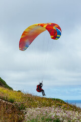 Paraglider Pilot Flying - 467016861