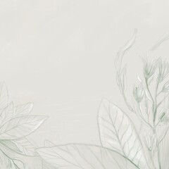pastel natural floral gray background banner template - 467016866