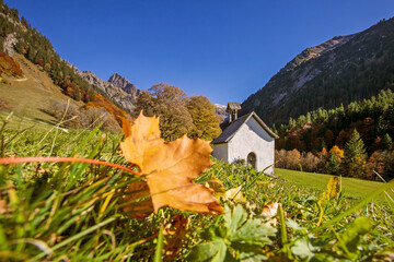 Oberstdorf - herbst - Gerstruben - Kapelle - Berge - Alpen - Allgäu