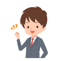 色々なポーズのビジネスマンのイラスト