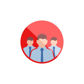 avoid crowd of men without medical mask single flat icon isolated on white. Perfect outline symbol Prevention Coronavirus Covid 19 quarantine banner. Quality flat design element avoid crowds