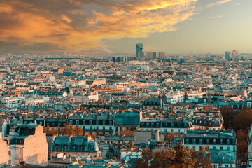 Paris coucher de soleil 