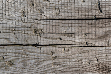Old, gray, cracked wood 