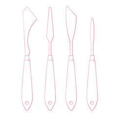 Palette knives for oil and acrylic painting