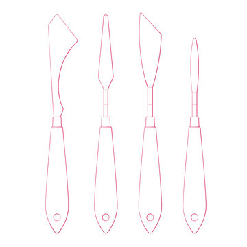 Palette knives for oil and acrylic painting