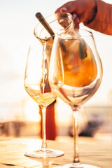 Refreshing white sangria
