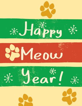 Happy Meow Year card