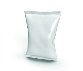 White Blank 3D Plastic Bag for Food.