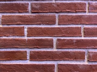 Red Brick Wall Background, Close up