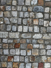 Old road texture with stones
