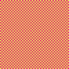 Checkerboard with very small squares. Lime and Deep pink colors of checkerboard. Chessboard, checkerboard texture. Squares pattern. Background.