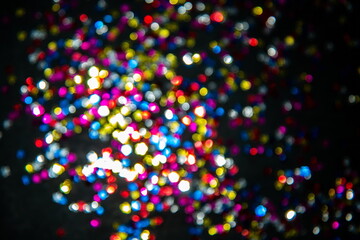 Naklejka na ściany i meble glittering shine bulbs lights background. abstract blurred of bl