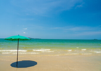 landscape viewpoint for design postcard and calendar summer Nature tropical umbrella beach...