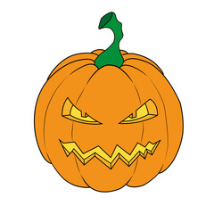 calabaza halloween dibujo con lineas