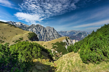 autumn landscape on the Lessinia Plateau