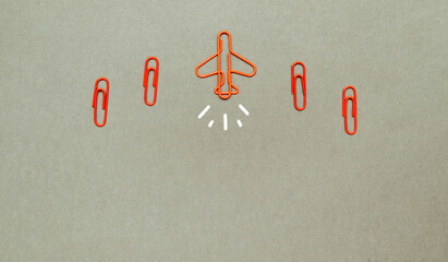 Pattern of blue paper clips on black paper background, pattern, tools for school or office