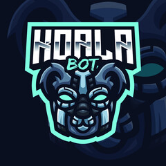 Mecha Koala Robot Mascot Gaming Logo Template