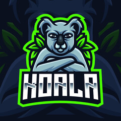 Koala Mascot Gaming Logo Template