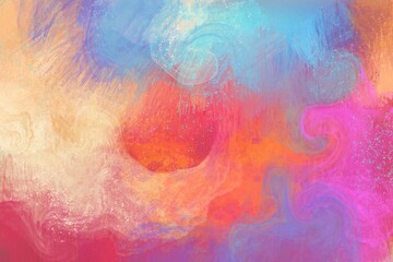 abstract colorful watercolor background, fluid art with swirls and paint layers and swirls, interior decoration, dynamic handcrafted painting 