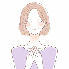 安心している中年女性