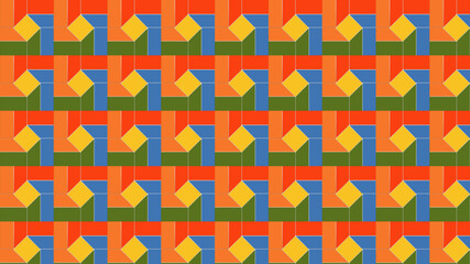 Colorful seamless geometric pattern with triangles, gift wrapping