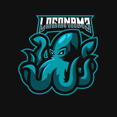 kraken mascot logo illustration