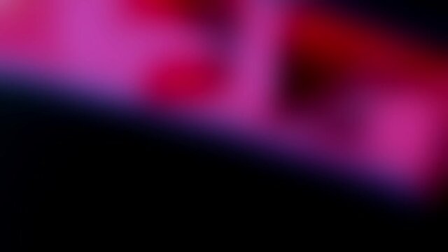 Blurry video with neon flashes on a black screen. Pink, purple, blue ray. 4K video for background overlays. Mystical abstract video.