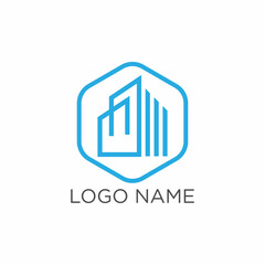 modern and minimalist design real estate logo vector