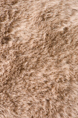 Brown texture faux fur fiber blanket rug