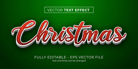 Merry christmas editable text effect