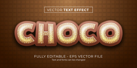 Chocolate text effect editable