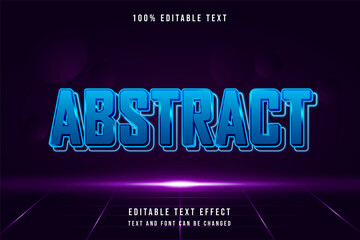 Fototapeta premium Abstract,,3 dimensions editable text effect blue gradation modern futurist style