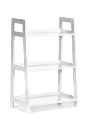 Modern shelving unit on white background