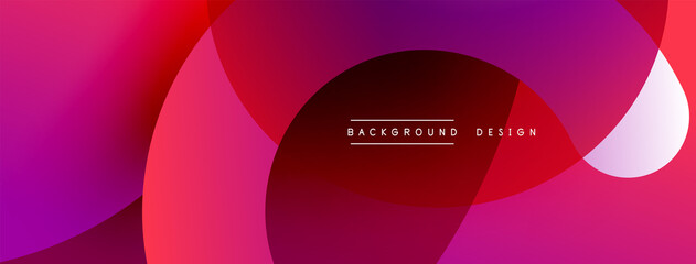 Abstract overlapping lines and circles geometric background with gradient colors