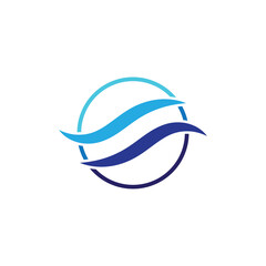 Fototapeta premium Water wave icon vector