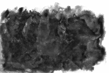 Black ink spread on white background,Black watercolor,Ink Abstract,Abstract Black	