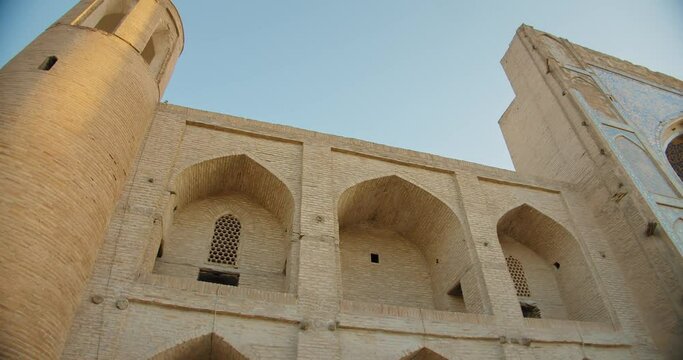 Bukhara city, Uzbekistan Abdul Aziz Khan Madrassa front. Built in 1651. Tiles and Silk Road decor. 16 of 19