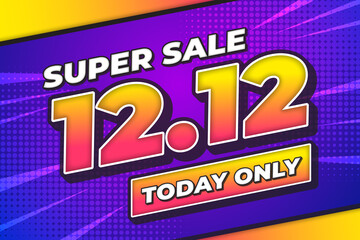 12.12 super sale poster or flyer design
